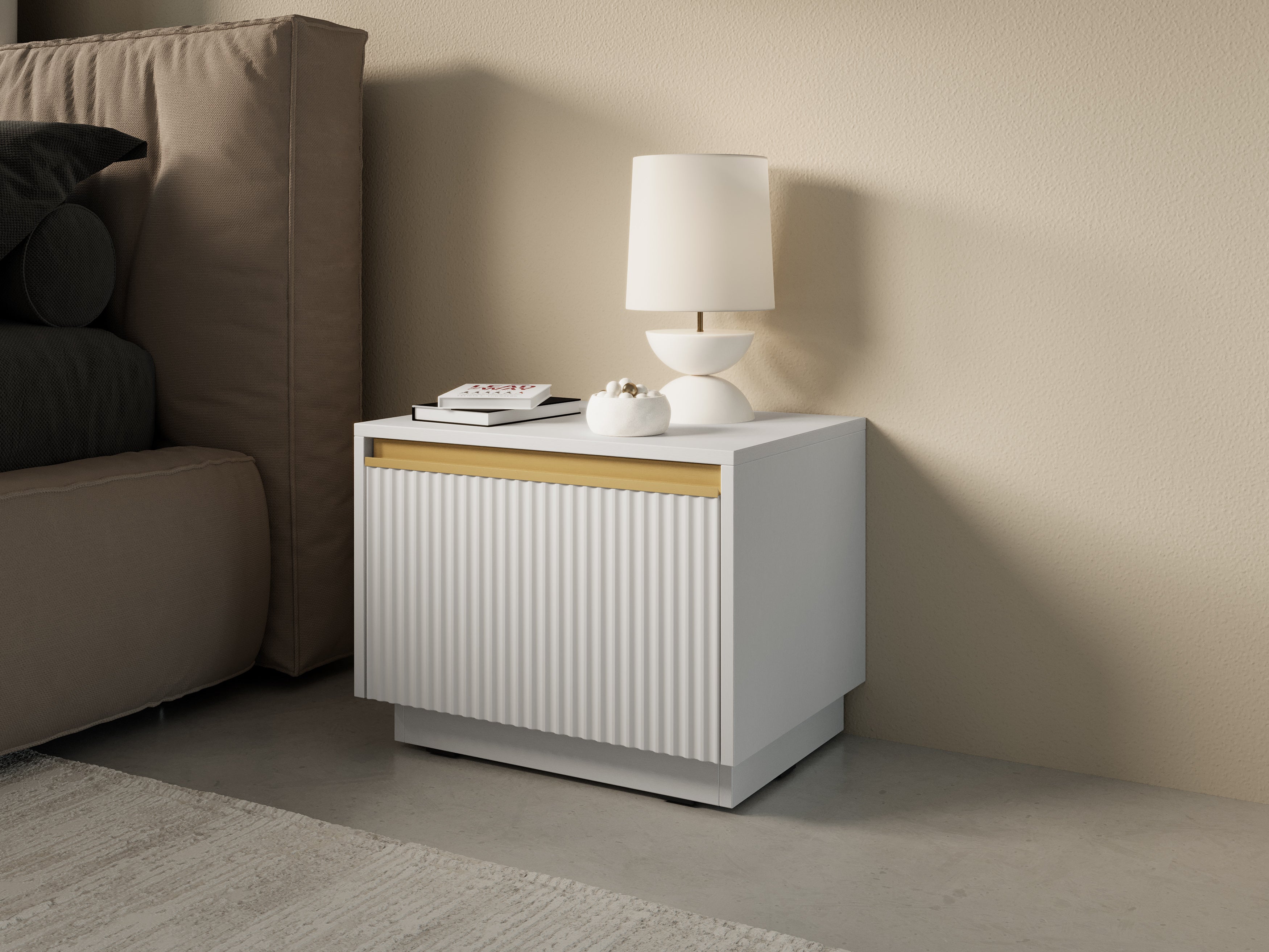 Clara Small Cabinet/ Bedside Table Floating or Standing W53cm