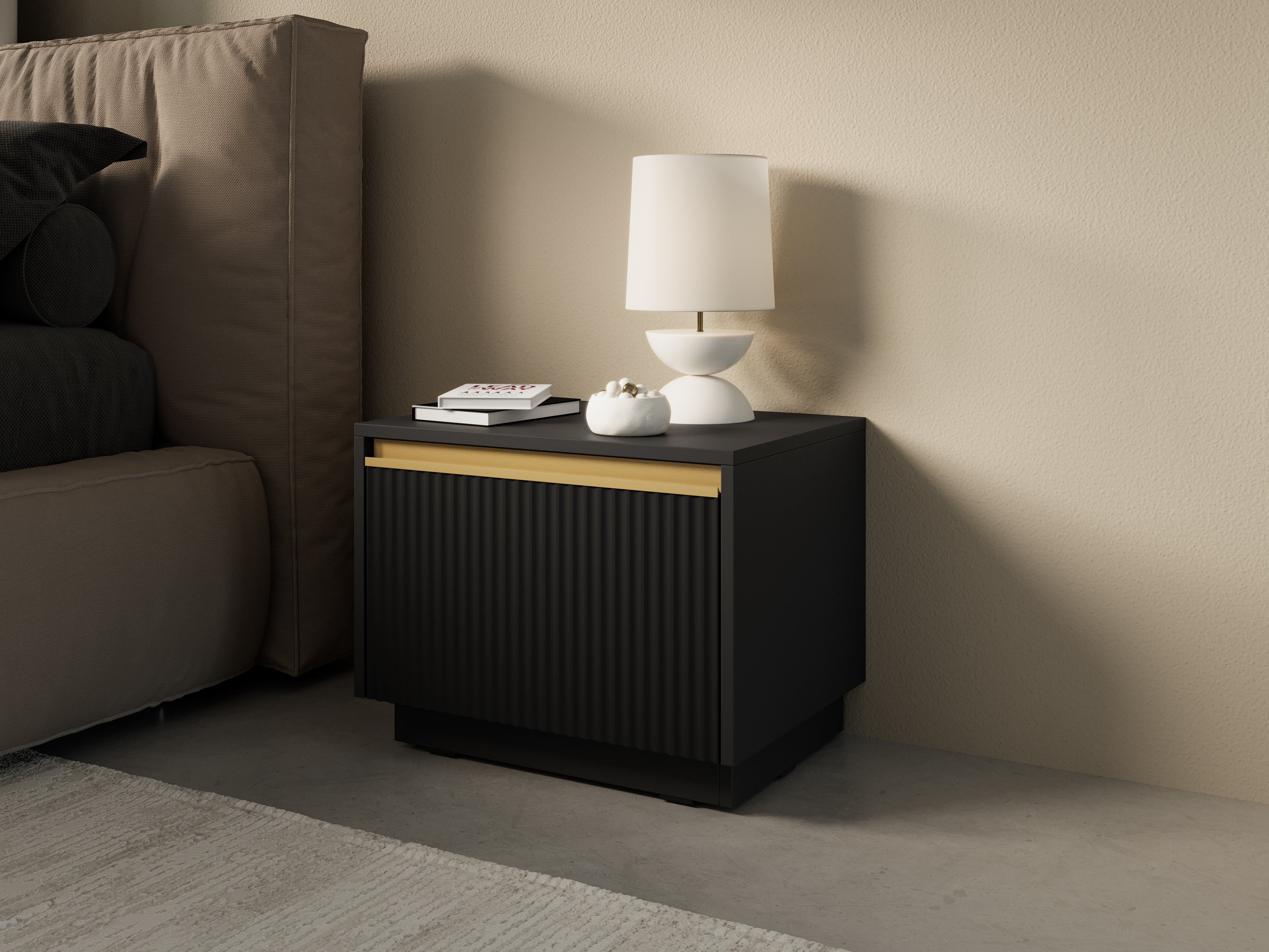 Clara Small Cabinet/ Bedside Table Floating or Standing W53cm