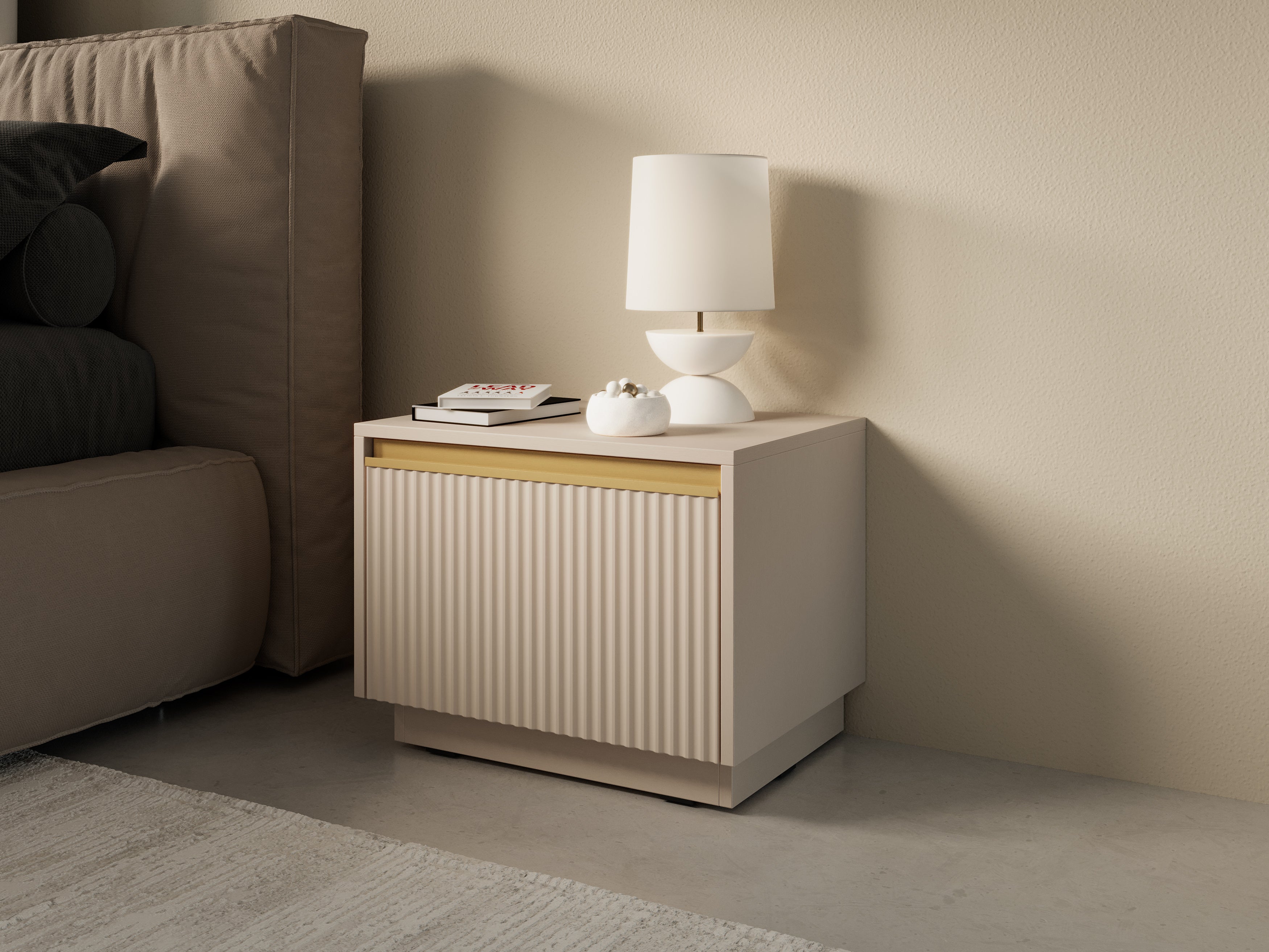 Clara Small Cabinet/ Bedside Table Floating or Standing W53cm