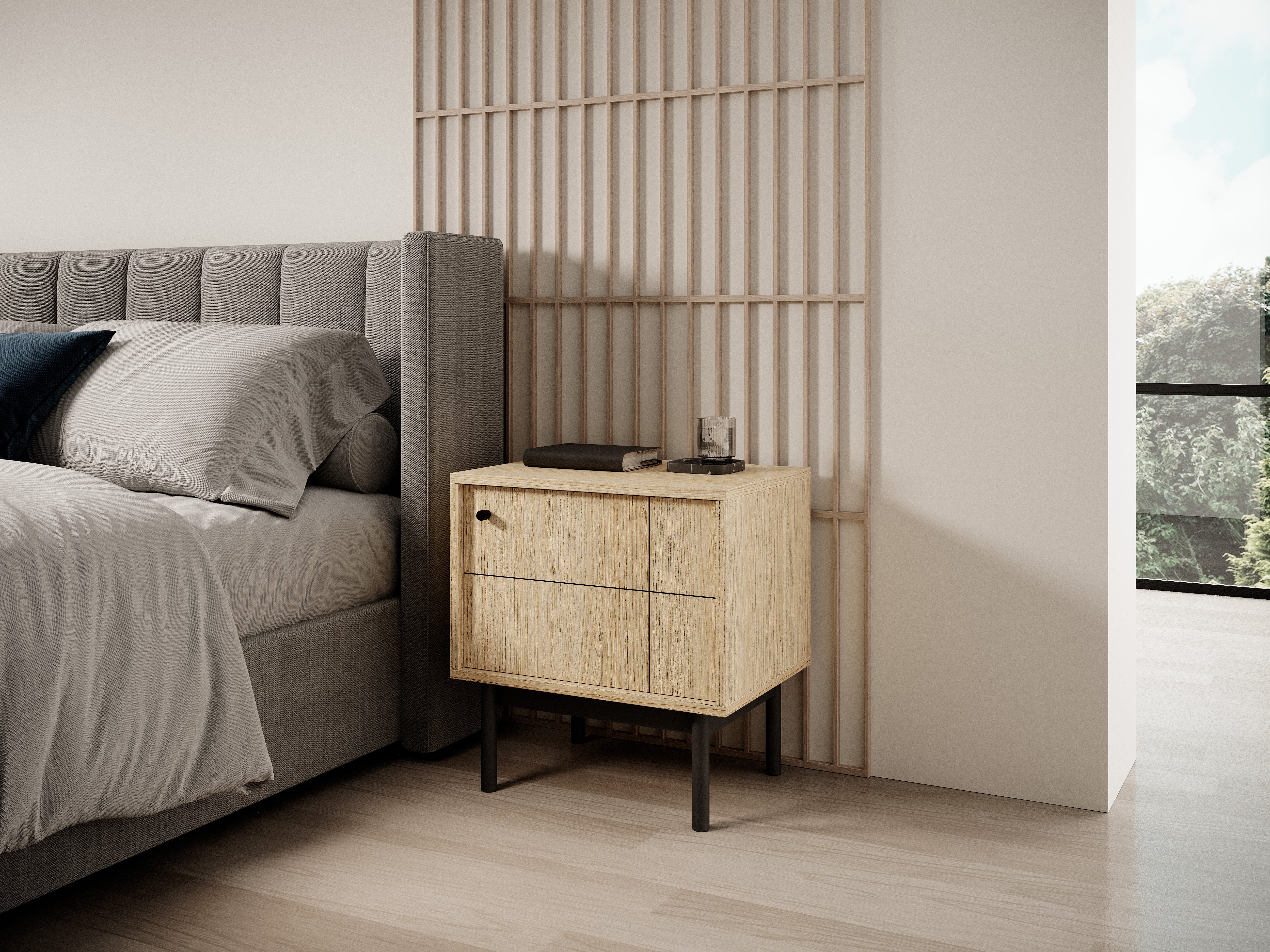 Mia Small Cabinet / Bedside Table W53cm