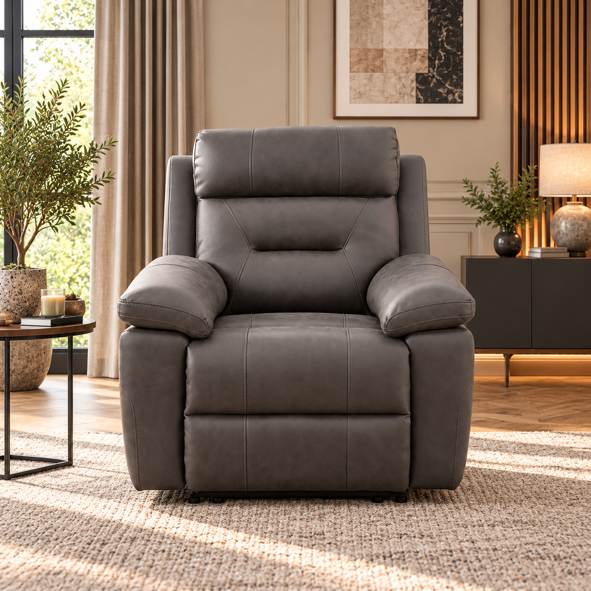 Bellagio Electric Recliner Armchair – Fabric Recliner Chair | Decor Home Furnishings