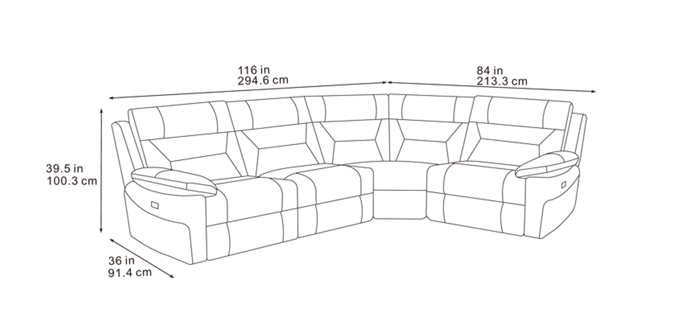 Bellagio Recliner Corner Sofa