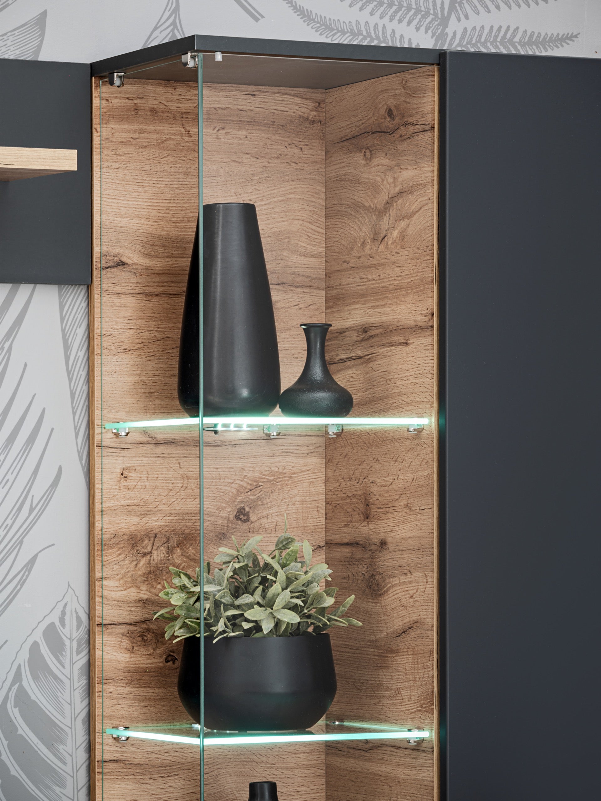 Robin II Media Wall Unit with LED Lights W240cm