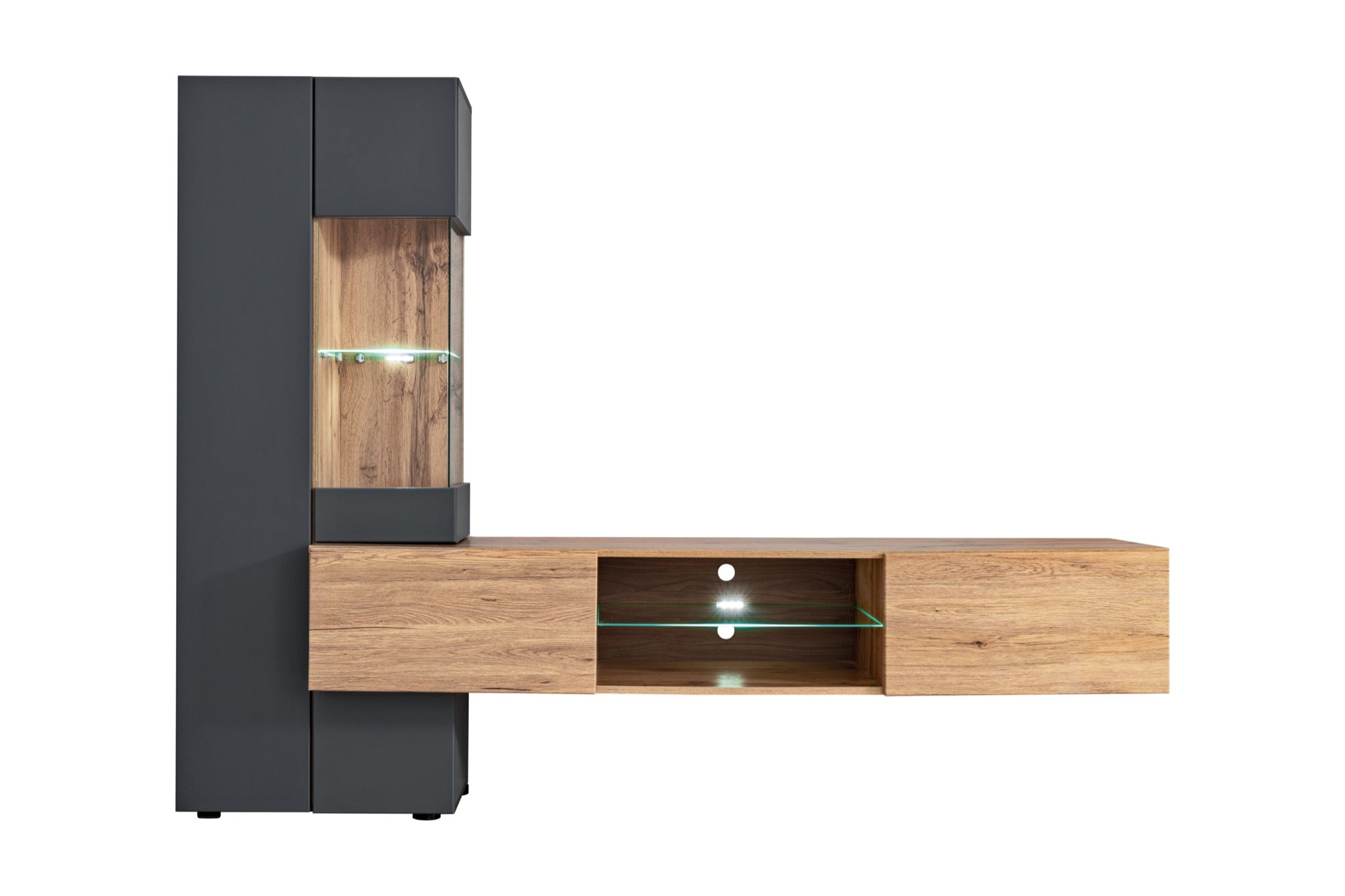 Harry Media Wall Unit with Light W210cm