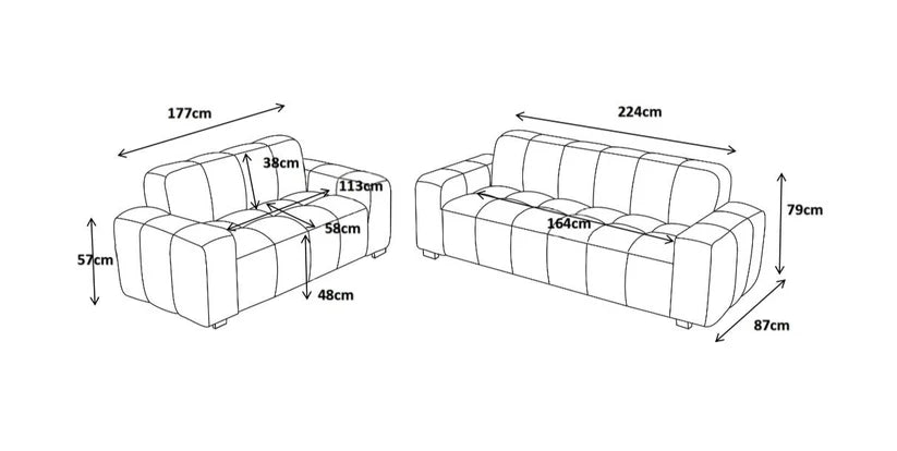 Madrid 2 Seater Sofa