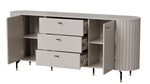 Cashmere sideboard with three drawers and open door cabinets