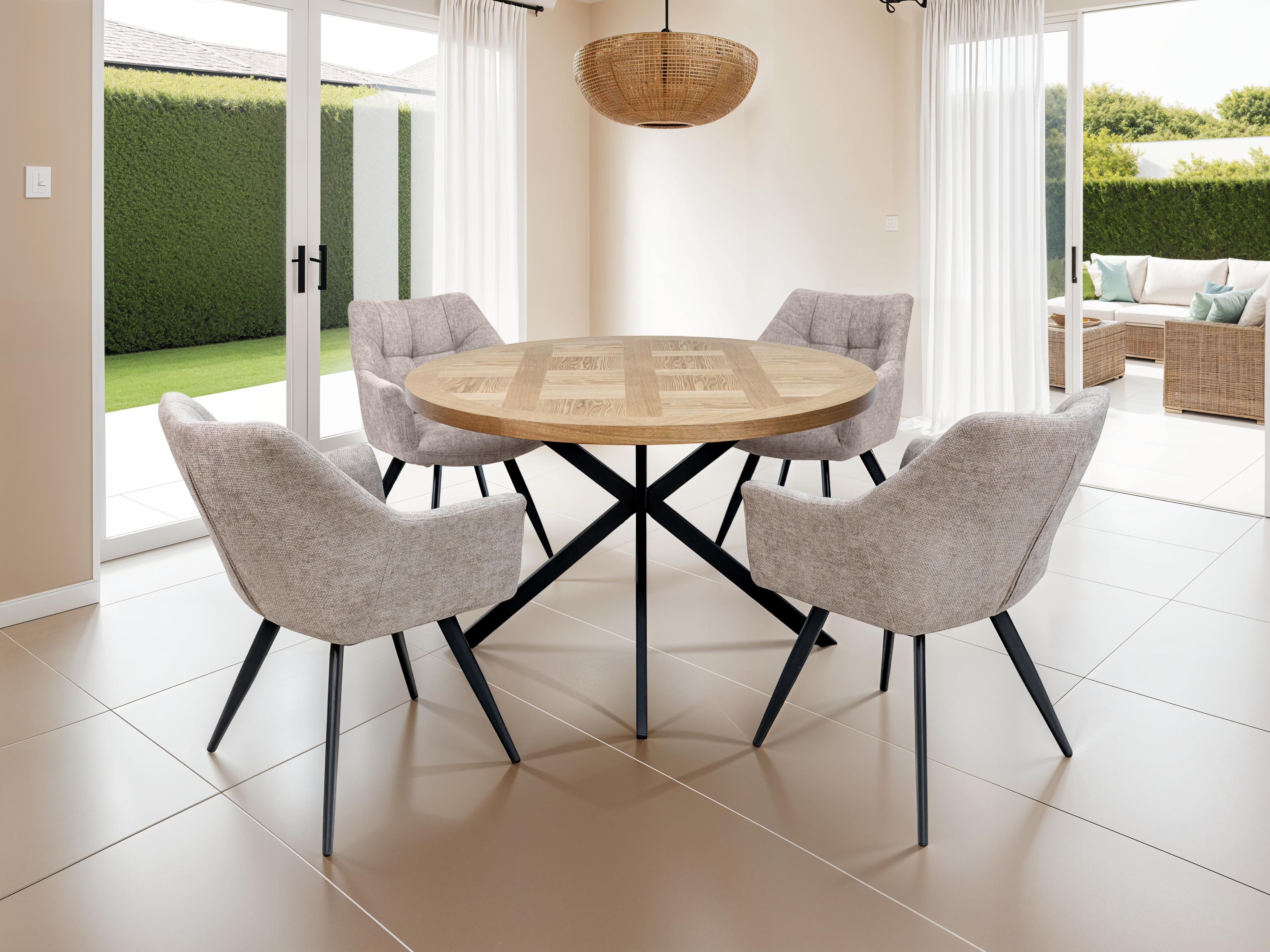 Clark Oak Veneer Round Table 120cm