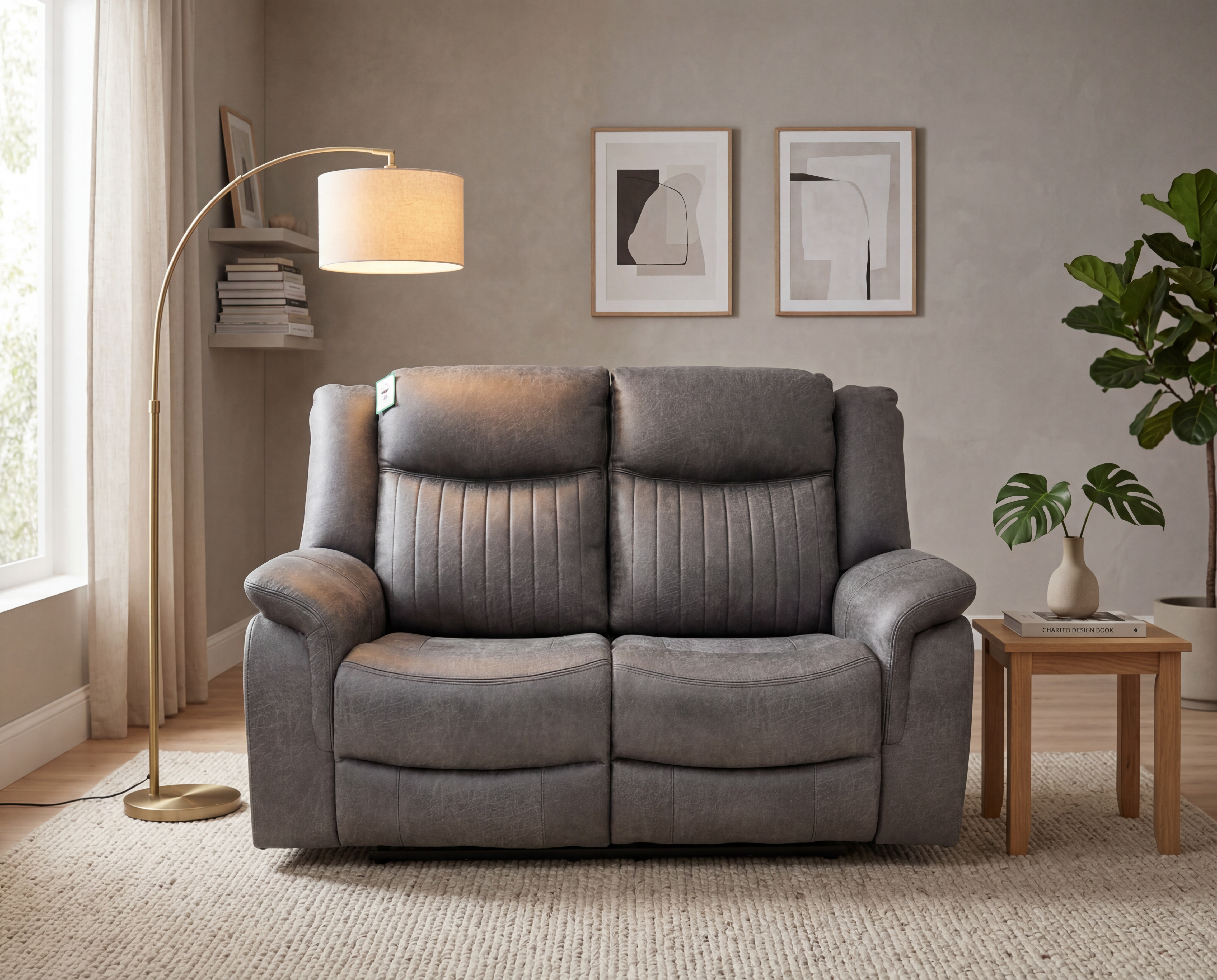 2 Seater Recliner Sofa Grey - Neo | Decor Home Furnishings