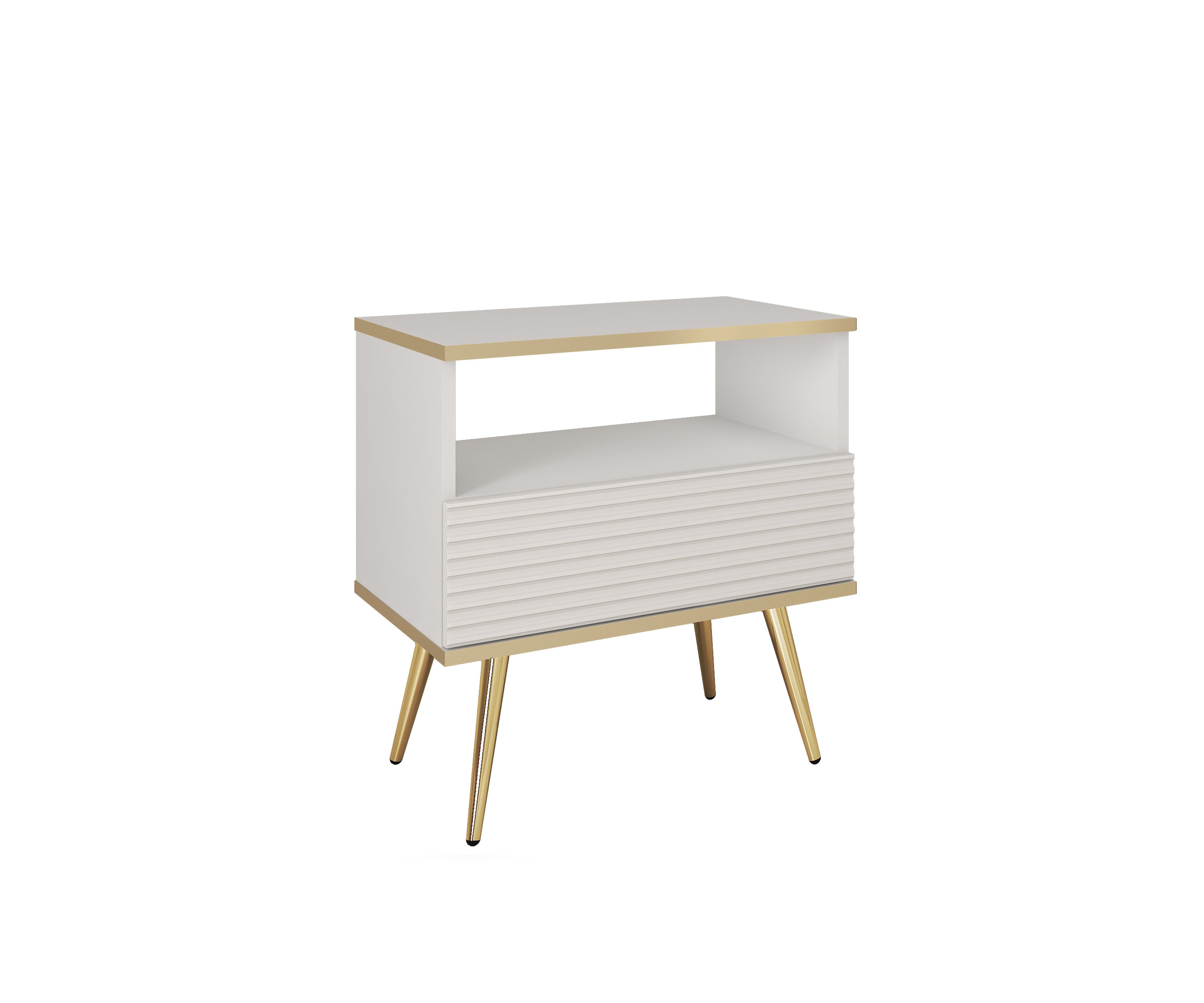 Ola Wave Bedside Table / Small Cabinet W54cm